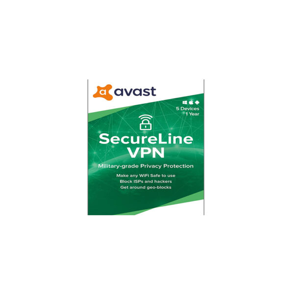 Avast SecureLine VPN 2021 | 5 Devices, 1 Year – PC/Mac